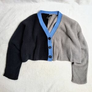 Two-Tone Blue and Gray Women's Sweater